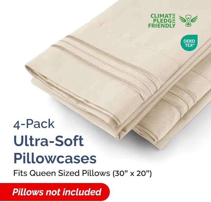 Queen Pillow Cases Set of 4 - Image 2