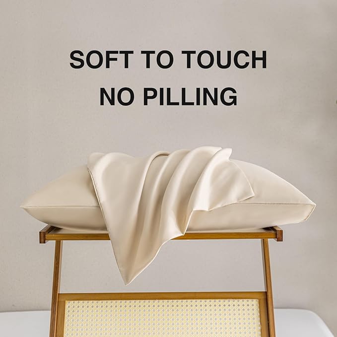 MINIPANDA Beige Pillow Cases Set of 4 Queen Size - Image 5