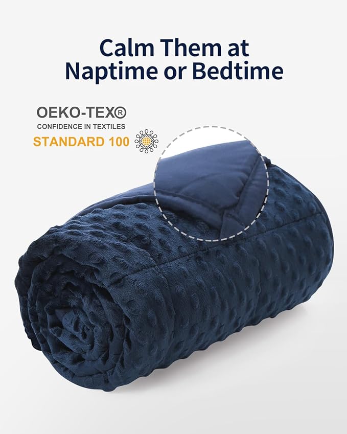 Mr. Sandman Weighted Blanket 3LBS 36 x 48 Inches, Minky Dots Heavy Blanket - Image 2