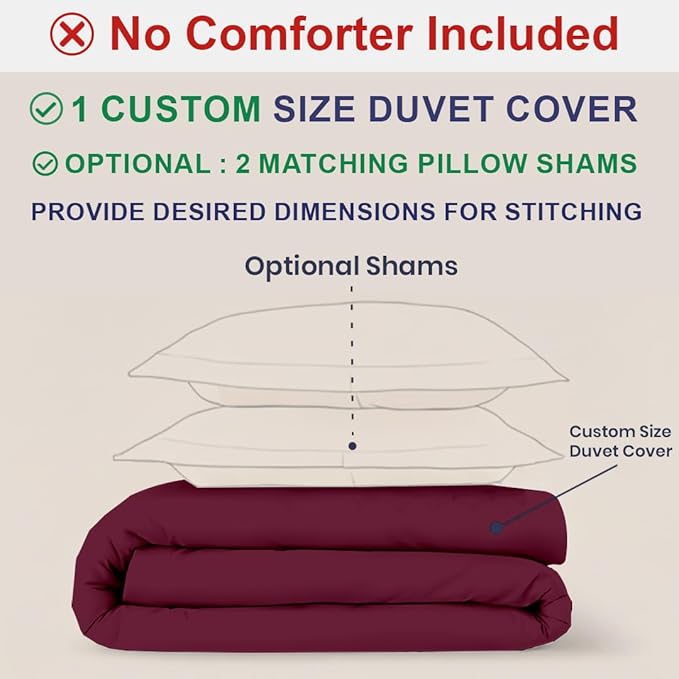 Kotton Culture Custom Duvet Cover -100% Egyptian Cotton 600 Thread Count Soft - Image 2