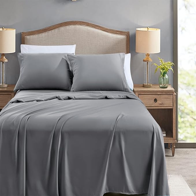 FreshCulture King Flat Sheets Only, Soft Microfiber Bedding Sheets - Image 2