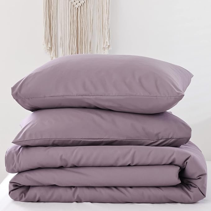 ROSGONIA King Size Comforter Set Dusty Purple - Image 8