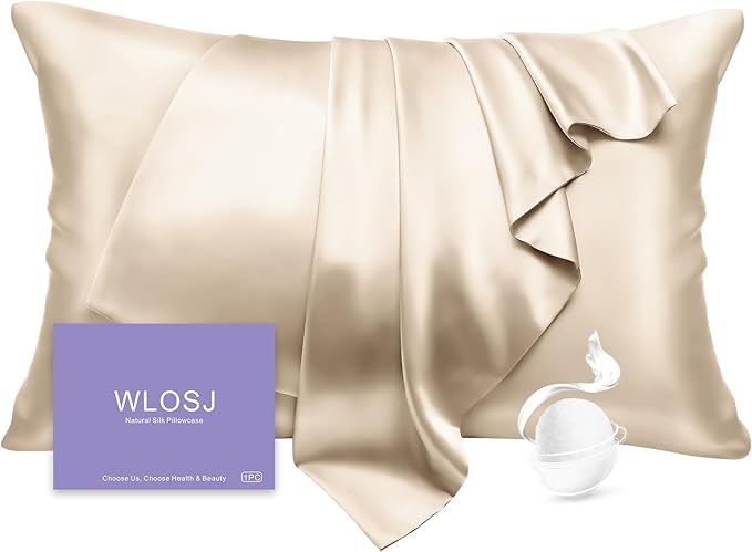 100% Silk Pillow Cases Standard Size Mulberry Silk Pillowcase by WLOSJ