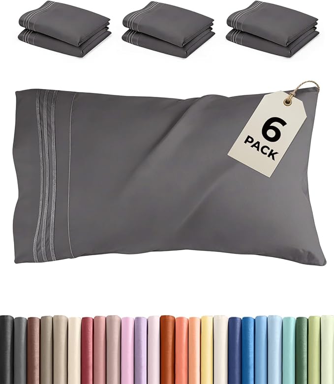 Standard Pillow Cases Set of 6 by CGKUnlimited