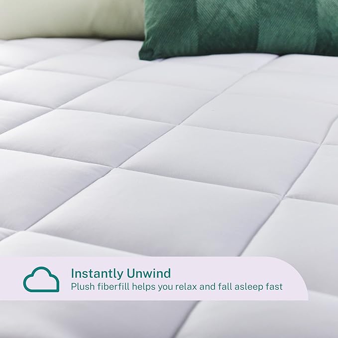 Sleep Innovations Dual Layer 4 Inch Memory Foam Mattress Topper, Full Size - Image 5
