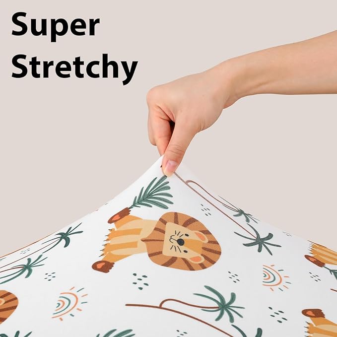 Baby Crib Sheets for Boys and Girls, 3 Pack Fitted Toddler Bed Sheets Neutral - Image 4