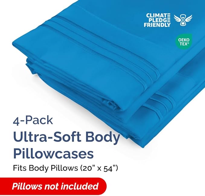 Body Pillowcases Set of 4-20x54 Long Body Pillow Case - Image 2