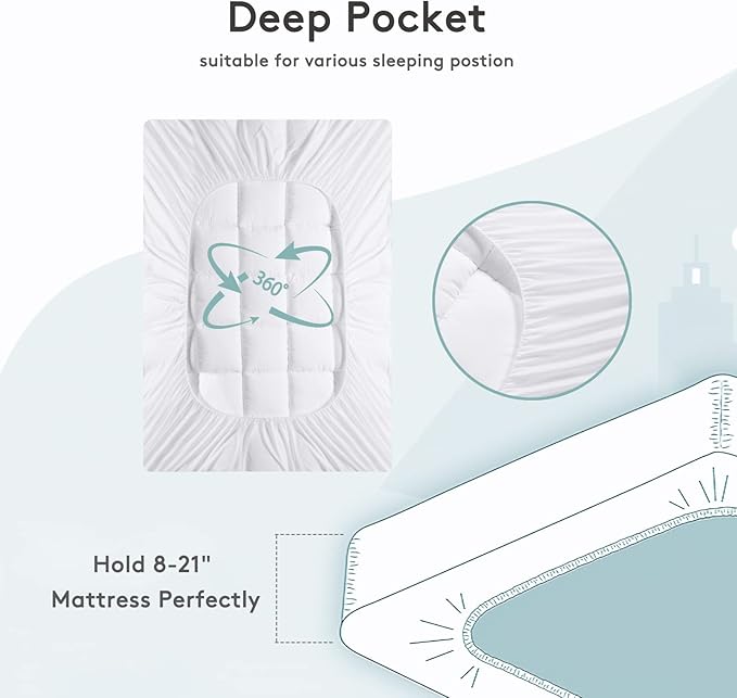 SameBed Mattress Topper Twin, Extra Thick Mattress Pad Cover - Image 3