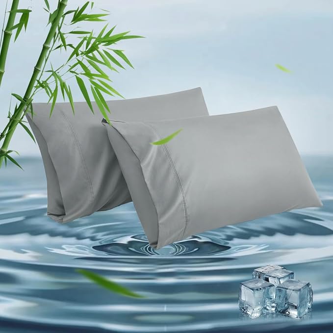 Standard Pillowcases, Cooling Viscose from Bamboo Pillow Covers by ParkdenyMattressProtector