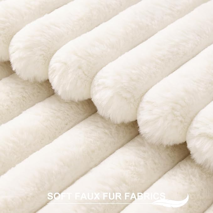 Pallene Faux Fur Plush Throw Pillow Covers 18x18 Set of 2, Luxury Soft Fluffy - Image 2