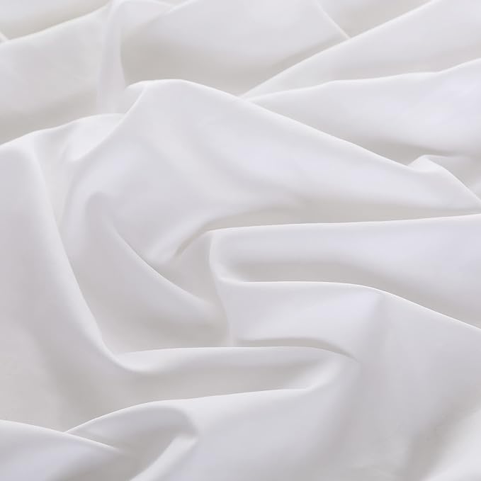 100% Egyptian Cotton Fitted Sheet Queen Size White, 600 Thread Count, 8-16" - Image 8