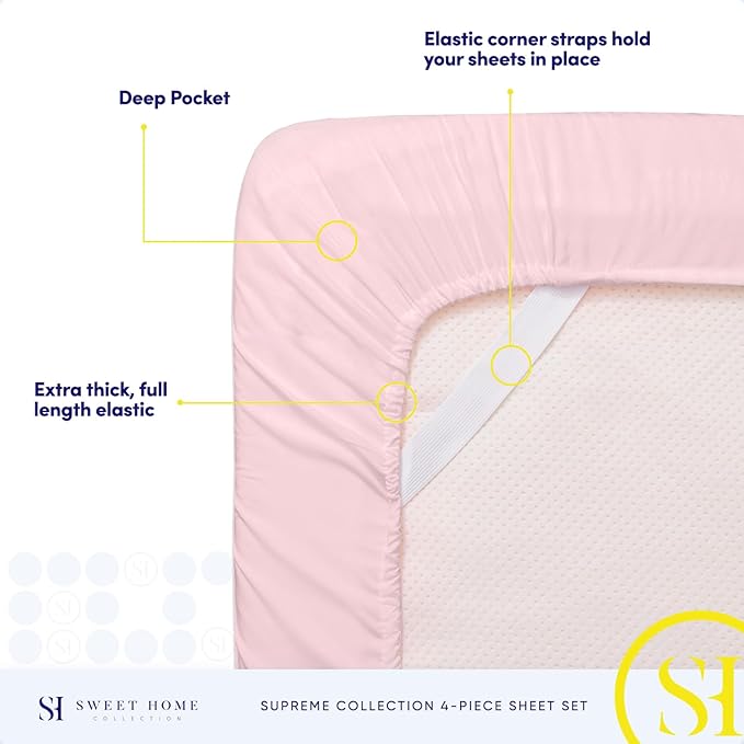 1800 Thread Count Sheet Set – Soft Egyptian Quality Brushed Microfiber Sheets – - Image 5