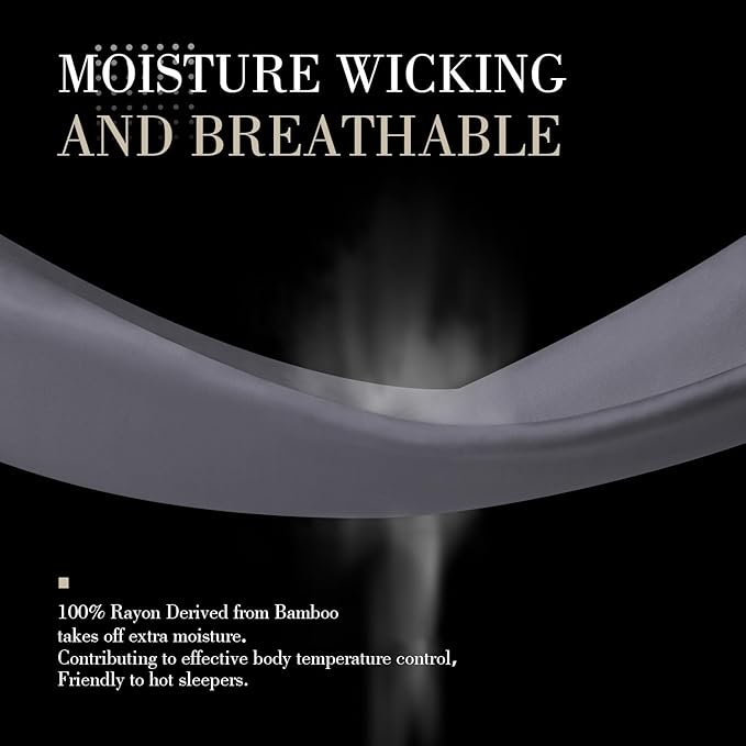 WishSmile Cooling King Pillowcases Set of 2 Breathable Cool Silky Soft Rayon - Image 5