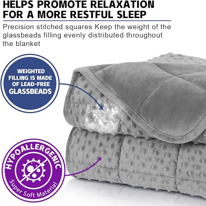 Huloo Sleep Weighted Blanket Twin 15lbs - Image 3