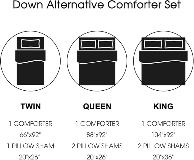 Basic Beyond - Forest Green King Size Reversible Down Alternative Bed Comforter - Image 6