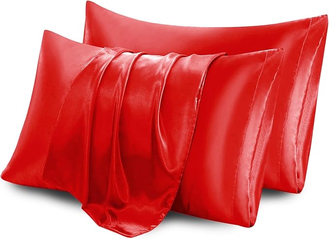 Aormenzy Satin Pillow Cases for Women Queen Size Set of 2, Fade Resistant - Image 6