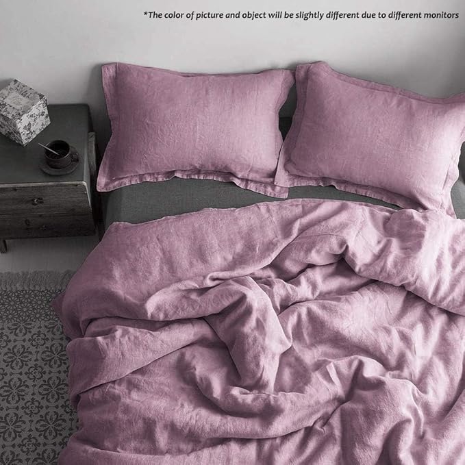 Simple&Opulence 100% French Flax Linen Duvet Cover Set - Image 5