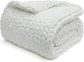 YnM Knitted Weighted Blanket, Hand Made Chunky Knit Weighted Throw Blanket by YNM