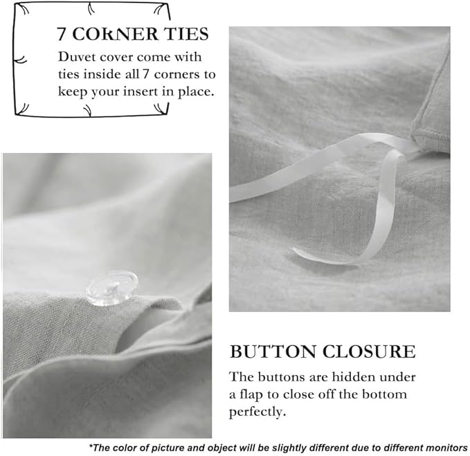 Simple&Opulence 100% Linen Duvet Cover Set - Image 4