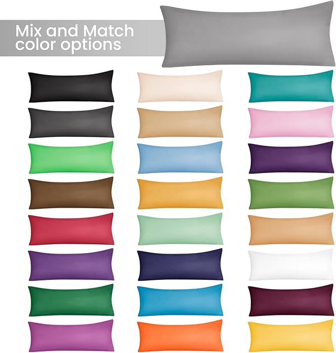 EVOLIVE Body Pillow Cover 21"x54", Ultra Soft Microfiber Pillowcase - Image 9