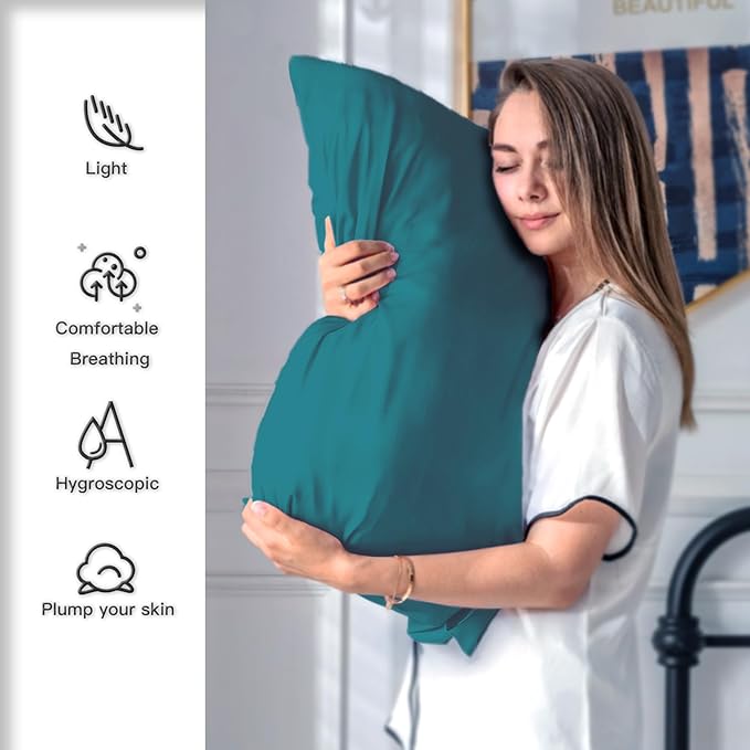 Mulberry Silk Pillowcase for Hair and Skin Standard Size 20"X 26" Pillow Case - Image 3