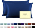 Silk Pillow Cases 2 Pack, Soft Breathable and Sliky Queen Size Pillow Cases Set by Suatien