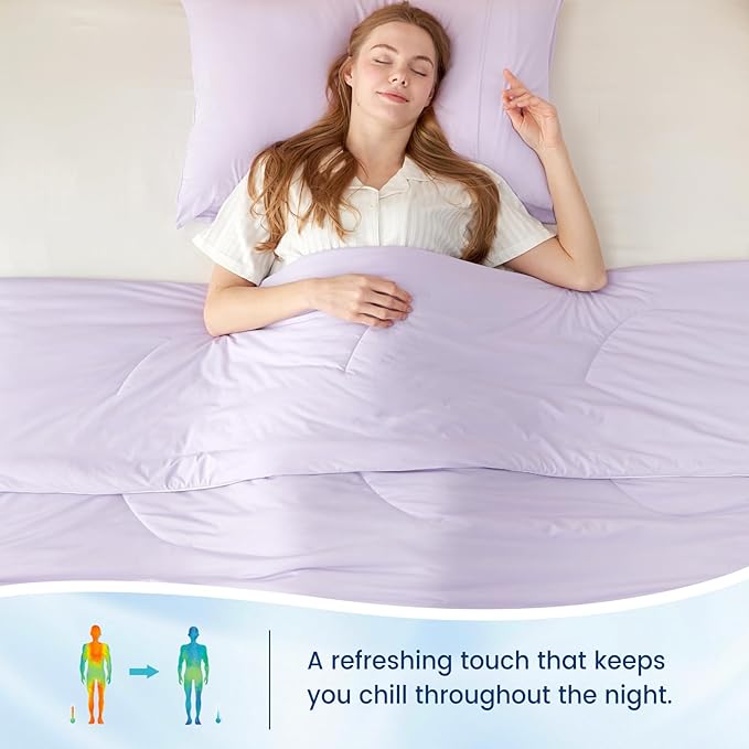 Cozy Bliss Cooling Comforter King Size, Reversible Lightweight Cooling Blankets - Image 4