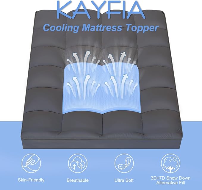 Queen Mattress Topper, Extra Thick Mattress Pad Cover - Image 8