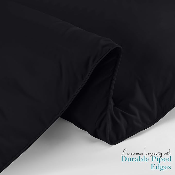 Utopia Bedding King Comforter Duvet Insert, Quilted Black Comforter - Image 6