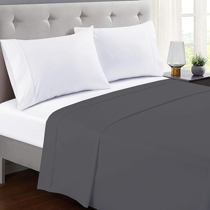 GOLD TEXTILES Queen Flat Sheet 6 Pack – Brushed Microfiber Top Sheets - Image 2