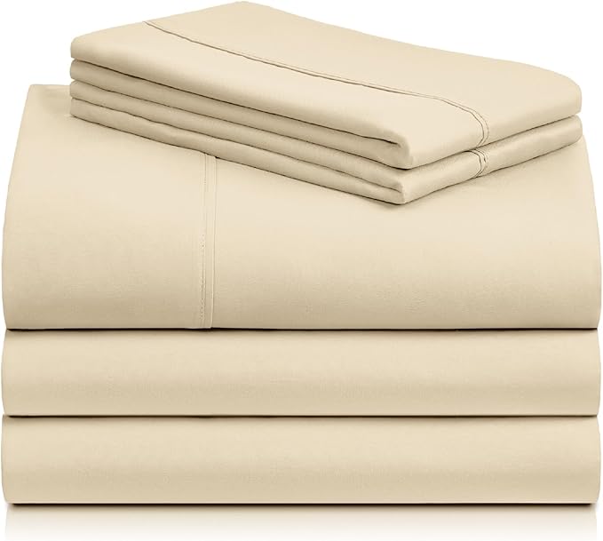 LuxClub 5 PC Split King Sheet Set, Breathable Luxury Bed Sheets, Deep Pockets - Image 8
