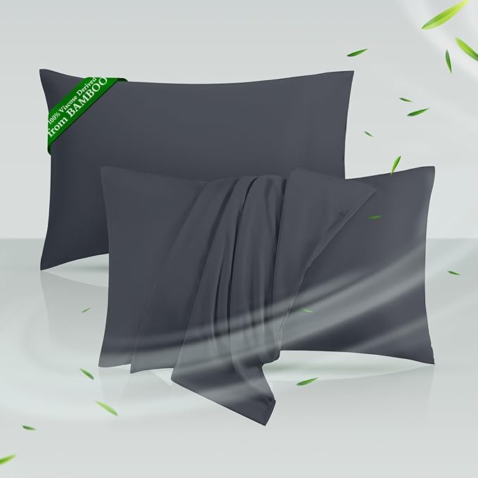 Cooling Pillowcases Standard Size Set of 2, Viscose Derived from Bamboo by HOTSLEEPERSHEETS