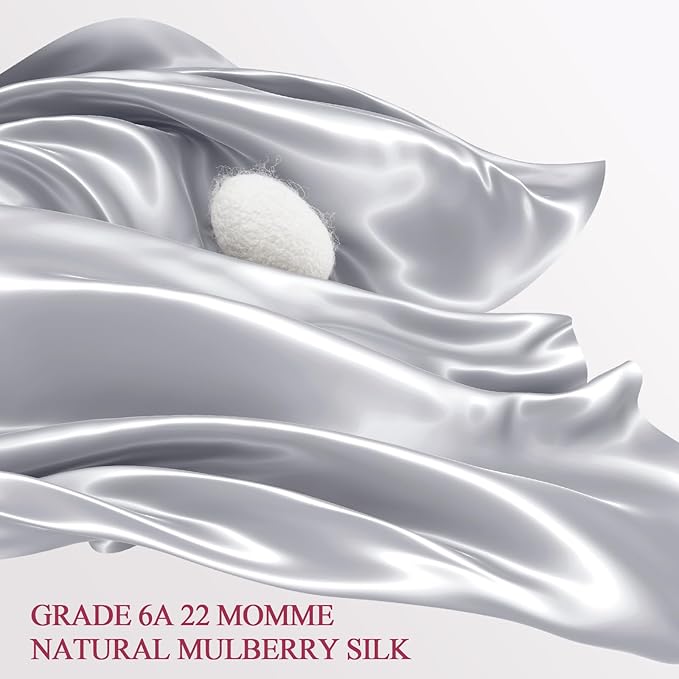 100% Silk Pillow Cases 2 Pack Standard Size Mulberry Silk Pillowcase Set of 2 - Image 2