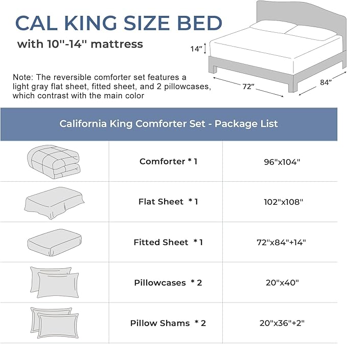 Sasttie Red & Black California King Comforter Set, 7 Pieces Cal King Bed in a - Image 7