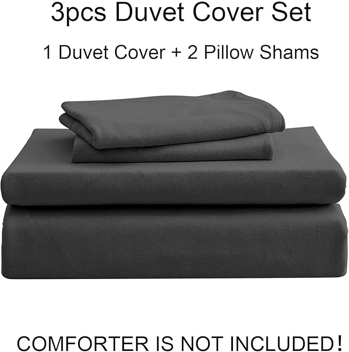 PURE ERA Jersey Knit Duvet Cover Set 100% T-Shirt Cotton Super Soft Comfy 3pc - Image 6