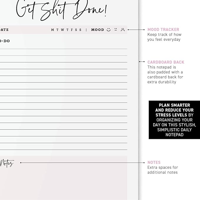 CARDAMONOLY Daily to Do List Notepad - Image 4