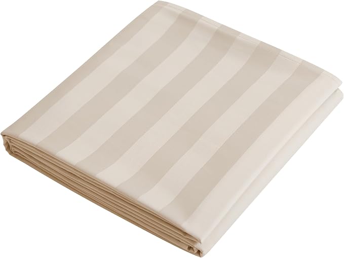 Flat Sheet Only Cal King Size, 400 TC 100% Egyptian Cotton Flat Sheet Striped by ShunjieHome