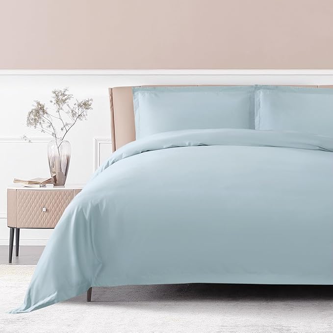 THE COTTON & SILK® 100% Luxury Long-Staple Cotton Duvet Cover Set - Image 2