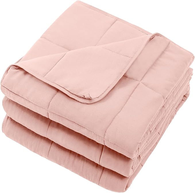 Pink Weighted Blanket for Adults 20lbs, Queen Size Cooling Heavy Throw Blanket - Image 7