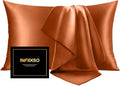 INFIIXSO Mulberry Silk Pillow Cases King Size Set of 2, Silk Pillowcase by INFIIXSO