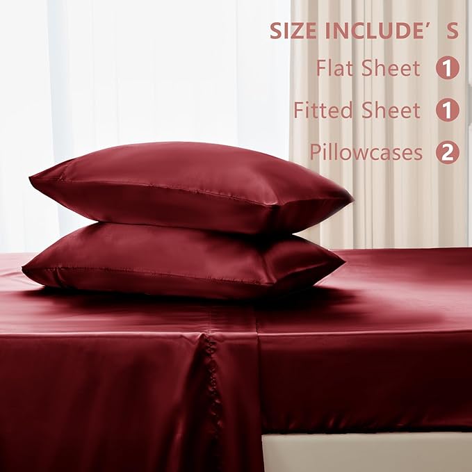 CozyLux Satin Sheets Full Size Sheets - Image 6