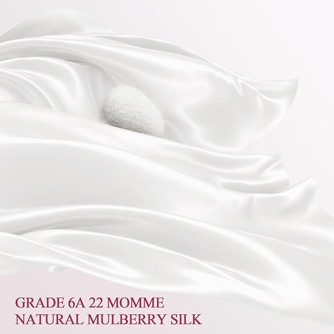 100% Silk Pillow Cases 2 Pack Queen Size Mulberry Silk Pillowcase Set of 2 - Image 2