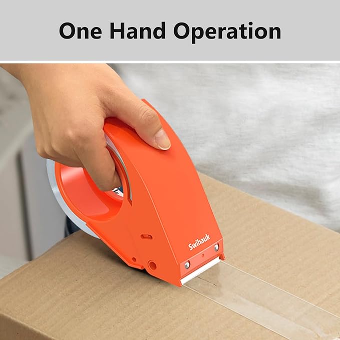 1.88 in x 66.6 YDs Clear Heavy Duty Packing Tape with Dispenser, Strong & Durable Shipping Tape, Packaging Tape, Packing Tape Dispenser for Packing Boxes, Moving Supplies, Shipping and Mailing-DeskoryOffice