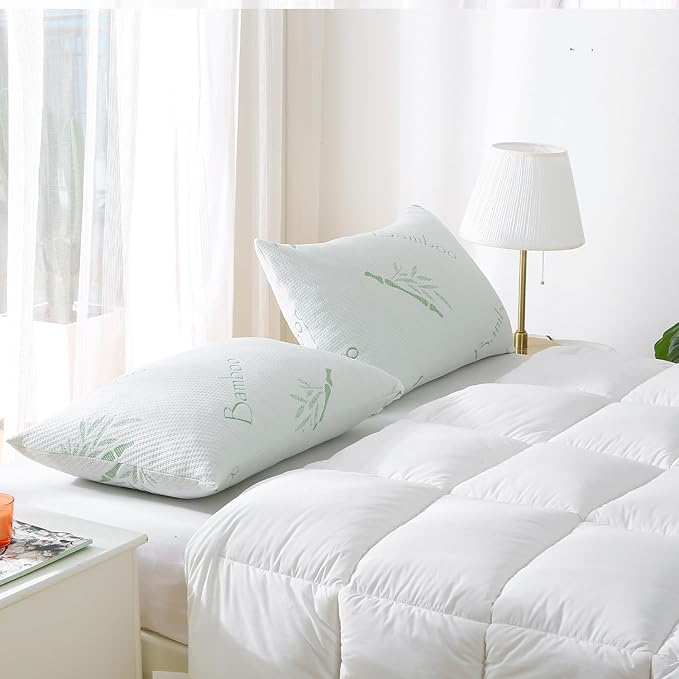 HOXXME Single Memory Foam Pillows King Size Set of 1, Cooling Rayon Pillow - Image 8