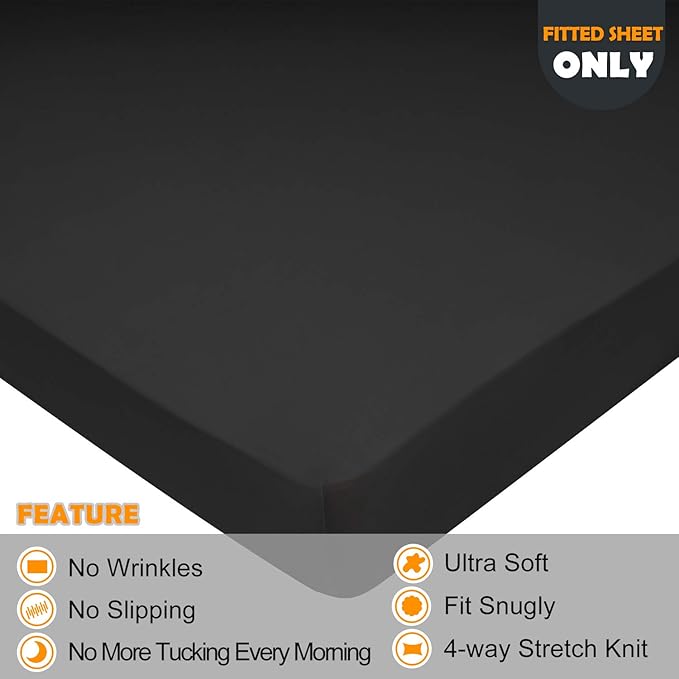 Stretch Twin Size Fitted Sheet Only - Image 2