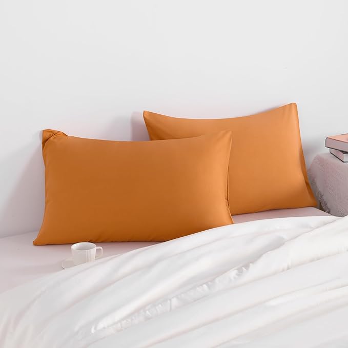 NTBAY Queen Pillow Cases Set, 2 Pack Brushed Microfiber 20x30 Inches, Stain - Image 2