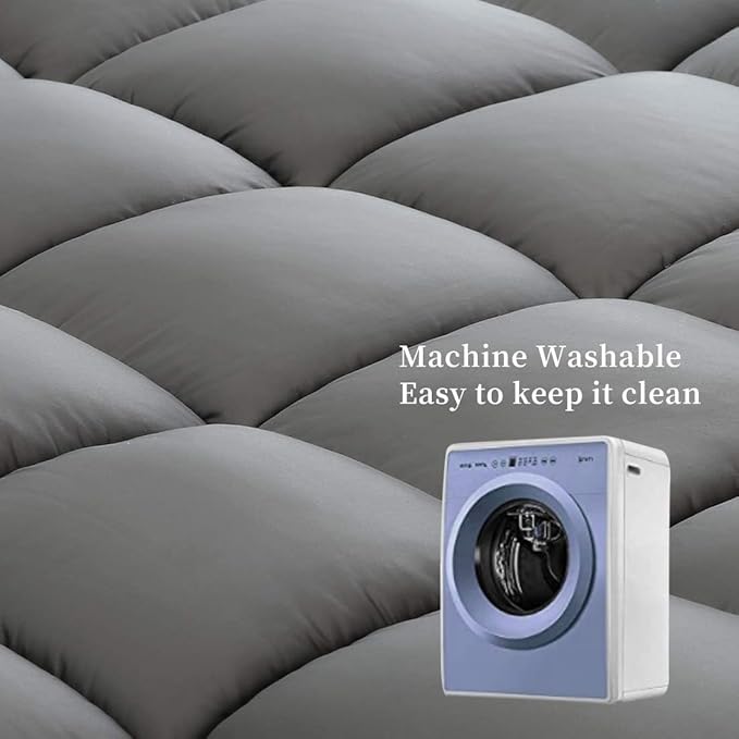 COONP California King Mattress Topper, Extra Thick Pillowtop, Cooling Plush - Image 7