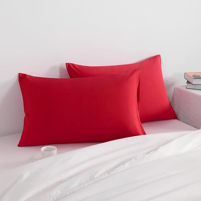 NTBAY Queen Pillow Cases Set of 2, 2 Pack Brushed Microfiber 20x30 Pillow Cases - Image 2