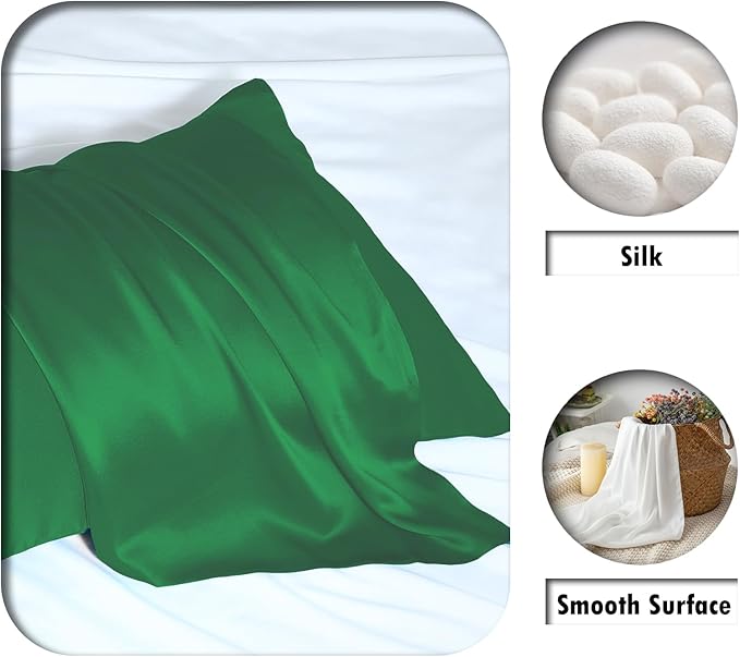 Silk Pillow Cases 2 Pack Soft Breathable and Sliky King Size Pillow Cases Set - Image 2