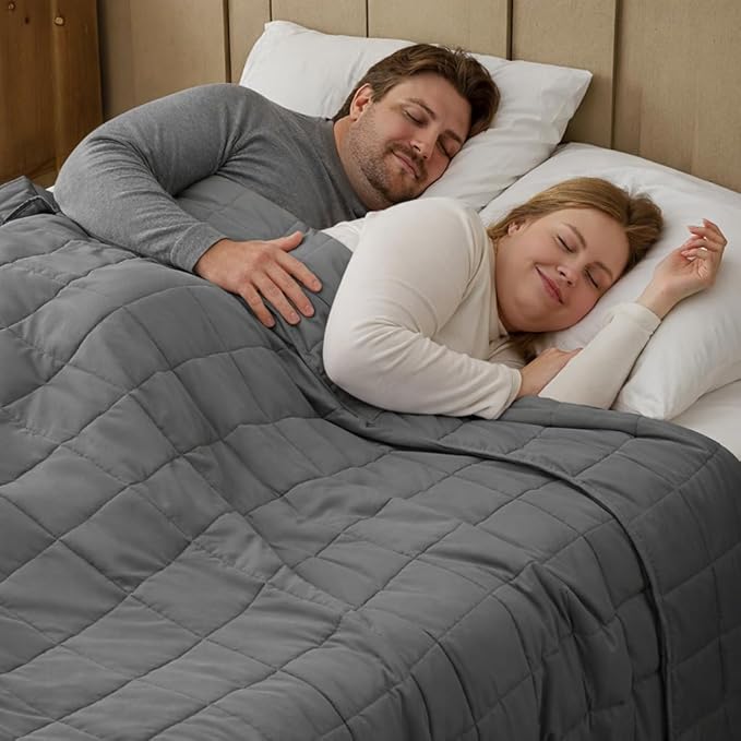 Weighted Blanket for Adults 25lbs, King Size Cooling Heavy Throw Blanket for - Image 2